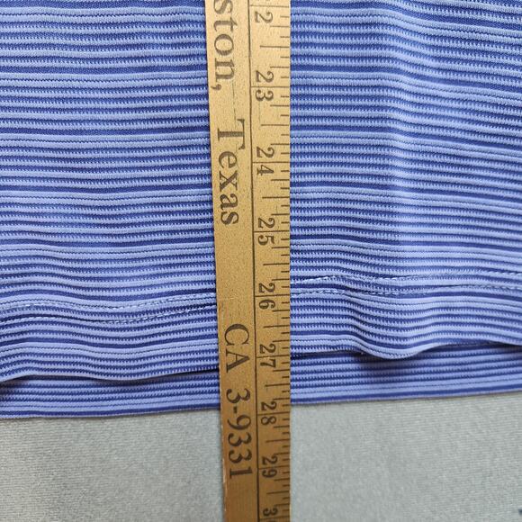 Tommy Bahama Mens L Blue Polo Shirt Short Sleeve Shirt Striped Textured Modal - Picture 5 of 12
